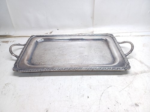 Old English Reproduction E.P. on Copper Silver Serving Tray 14 Inch - Bild 2 von 14