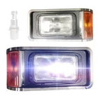 Headlight with LED Bulbs – LH & RH (Fit: 2000-2017 Mack CH613 SFA Hood Truck)