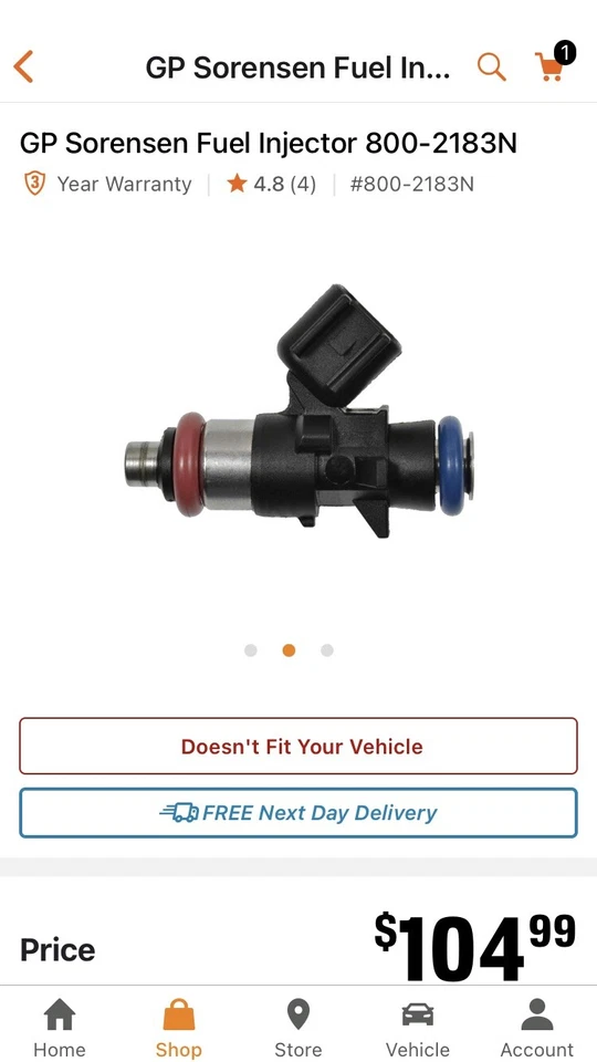 Inyector de combustible-GAS GP Sorensen 800-2183N Foto 2 de 2