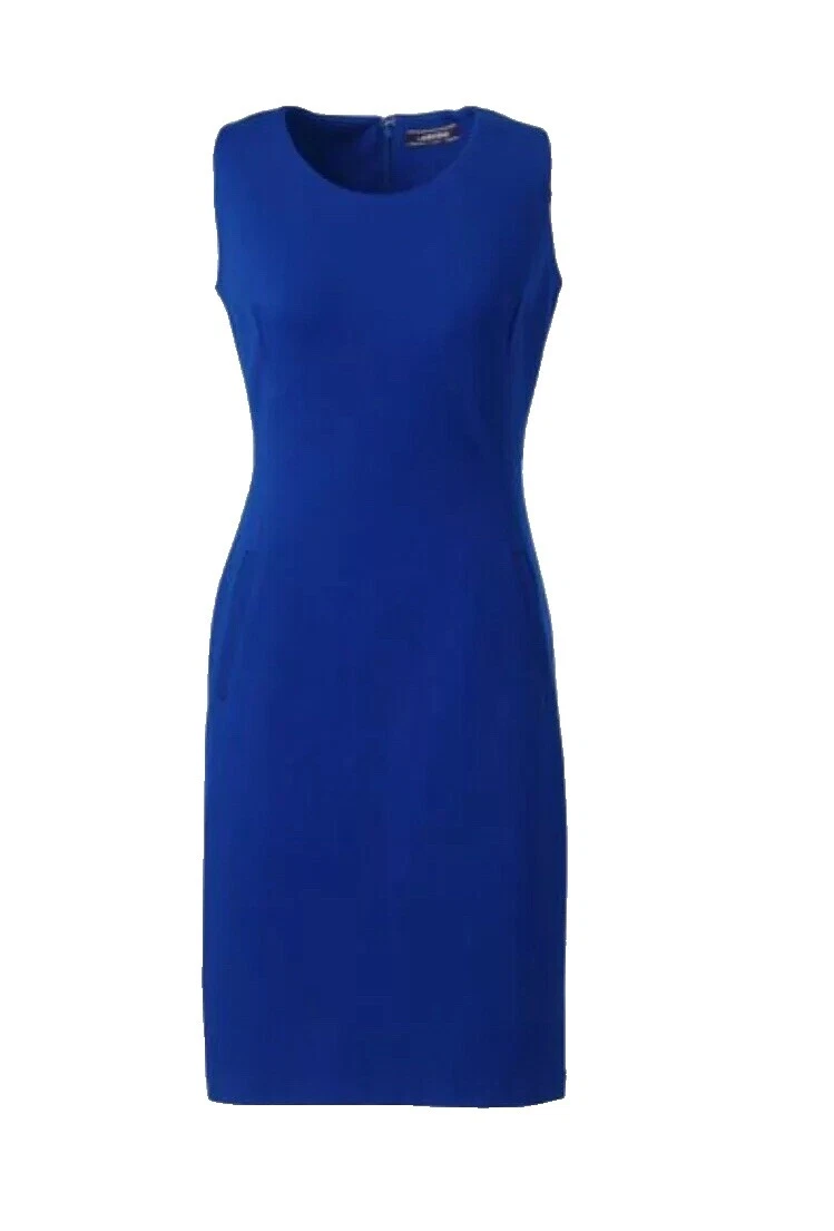 Vaina de patrón sólido Lands 'End vestidos para mujeres