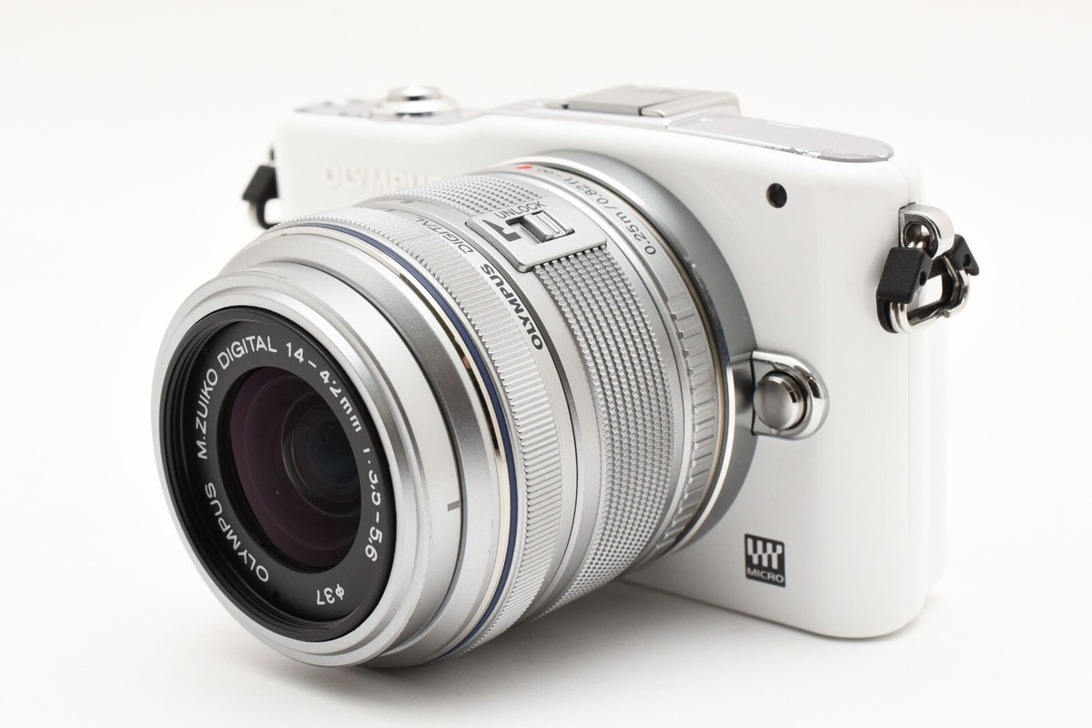 OLYMPUS PEN Mini E-PM1 White 12.3MP Digital Camera w/14-42mm OLYMPUS PEN Mini E-PM1 White 12.3MP Digital Camera w/14-42mm