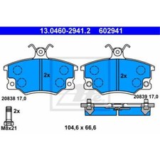 ATE Bremsbeläge 13.0460-2941.2 Bremsklötze für Lancia Delta I 831AB0