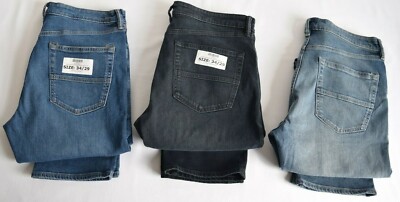 M&S Collection Jeans Herren Straight Fit Stretch Jeans FACTORY SECONDS M3
