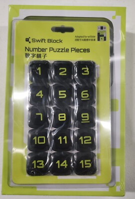 wSlide Super Slide Puzzle Games Set with Number Puzzle Pieces