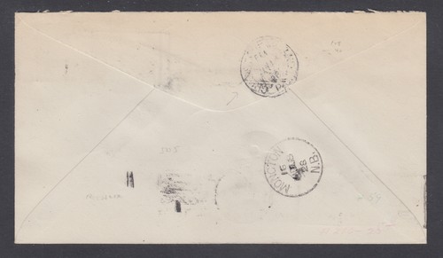 Canada Sc 128,142 on 1927 First Flight cover, MONCTON-GRINDSTONE ISLAND - Picture 2 of 2