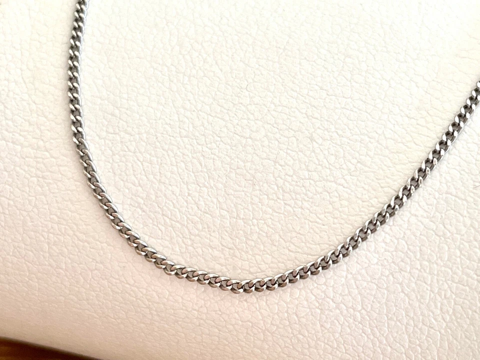 feine PANZER KETTE  585 / 14 KARAT WEISSGOLD FBM 41,5cm