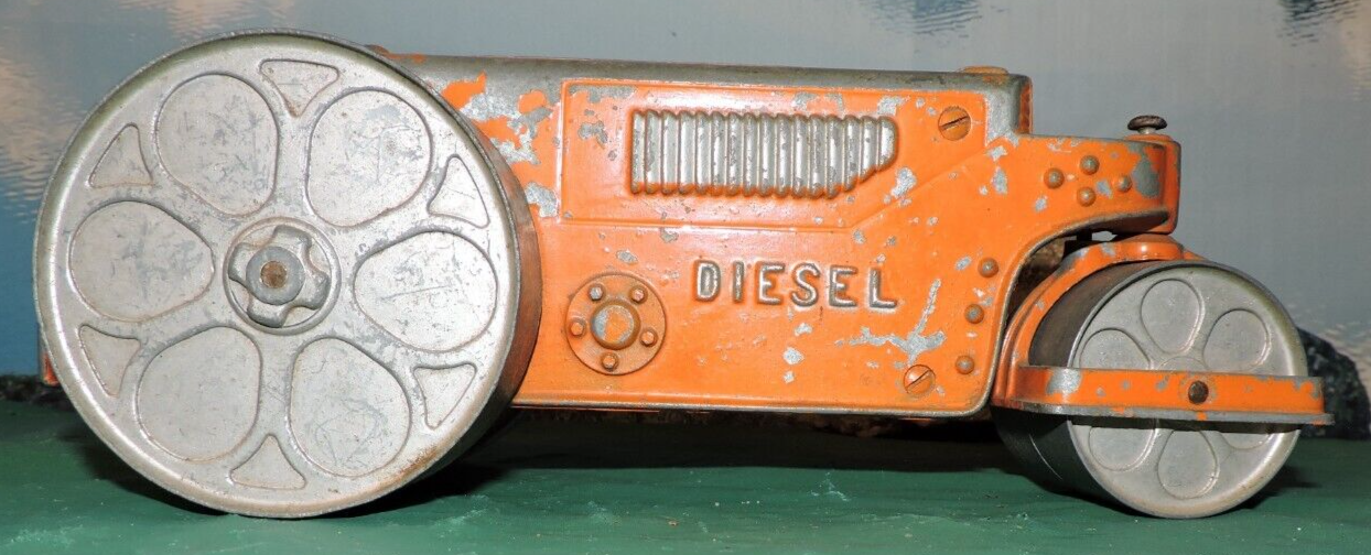 VINTAGE HUBLEY TOY DIESEL 480 METAL STEAM ROLLER WITH SOLID WHEELS eBay