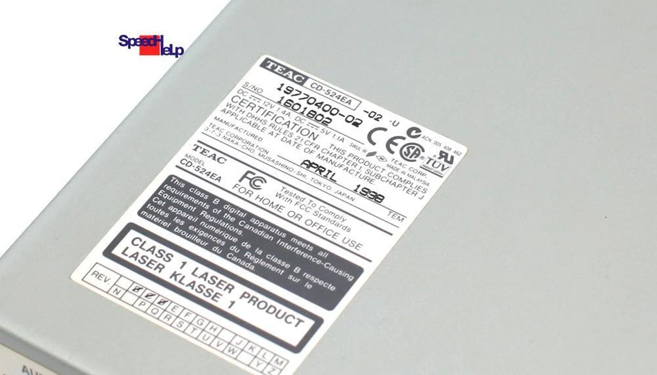 TEAC CD-524EA CD - ROM Drive Ide 40-POL Pin Drive 24x Speed Read All PC - Image 2 of 3