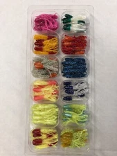 144 Piece Crappie Tube Fishing Lure Kit, 1.5" Panfish Jig Assortment, USA Made