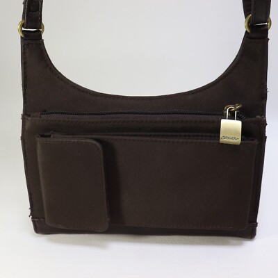 St Johns Bay Crossbody Handbag S Wallet Brown Pebbled Leather Purse Bifold Bag