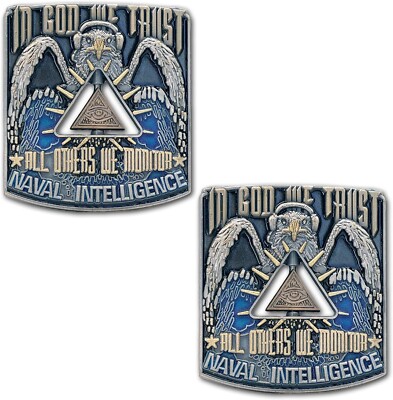 US Navy Naval Intelligence Spinner Challenge Coin