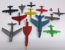 LOT Vtg 13 Plasticraft  Tootsietoy Joyride Space Patrol USAF Plastic Airplanes