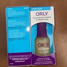 Orly Matte Top Topcoat - Turns Glossy Finished to Matte Finish- 0.6 oz. Set Of 2