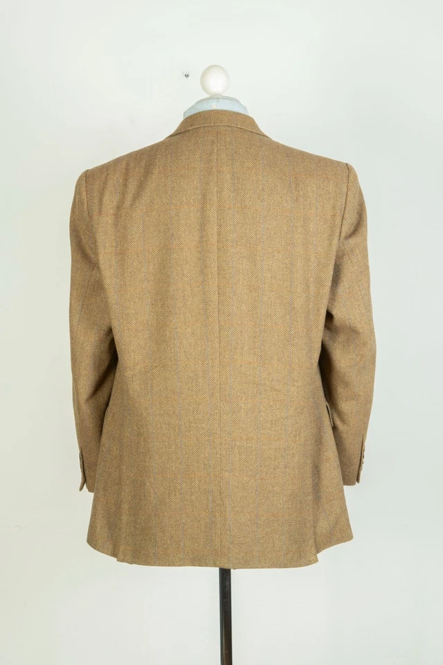 Kiton Napoli Pure Wool Brown Beige Mens Jacket Blazer Size 52 - Image 3 of 4