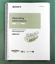 Sony HDR-FX1 Instruction Manual: 112 Pages Protective Covers