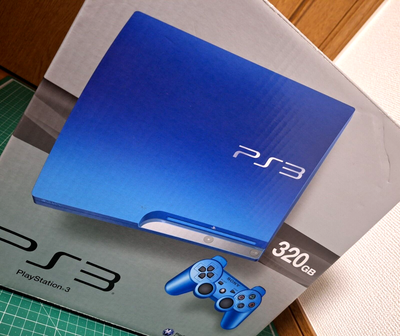 NEW PlayStation 3 Splash Blue CECH-3000B 320GB *GOOD BOX 