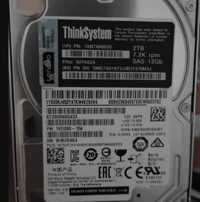 Lenovo ThinkSystem 00YK024 2TB SAS 12G 2.5