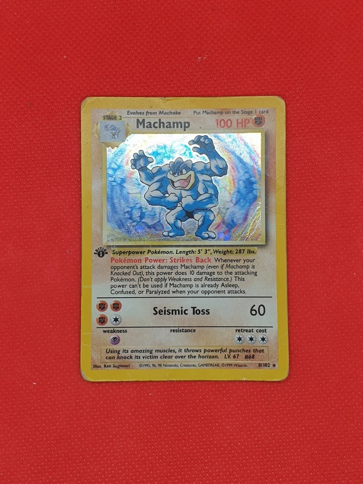 Machamp 8/102 COSMOS Foil 1st Edition from Base Set 2 2-Player Starter Set - Image 4 of 4