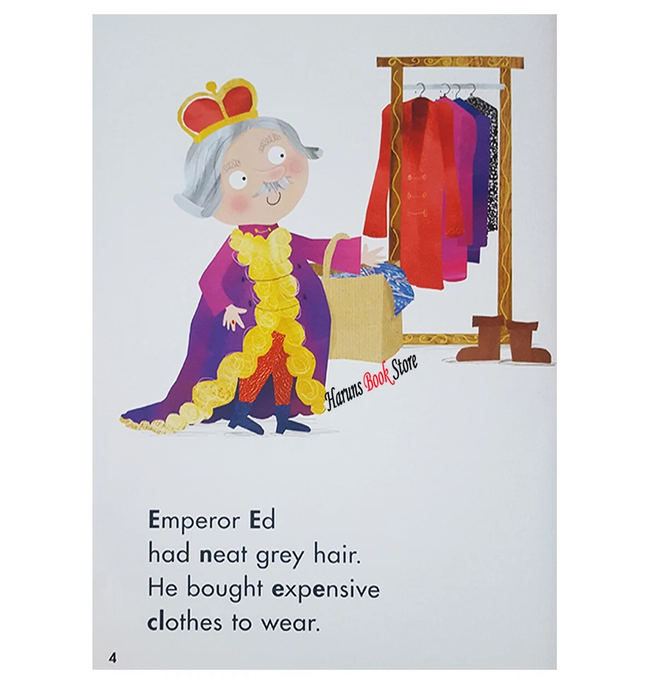 CHILDRENS THE EMPERORS NEW CLOTHES READING WITH PHONICS LEARNING BOOKS  - Image 3 of 4