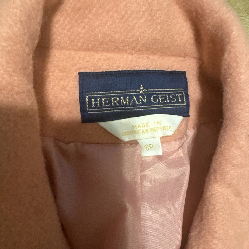 Herman Geist Rosa Lana Texturizada 3 Botones Talla 8p Foto 3 de 4