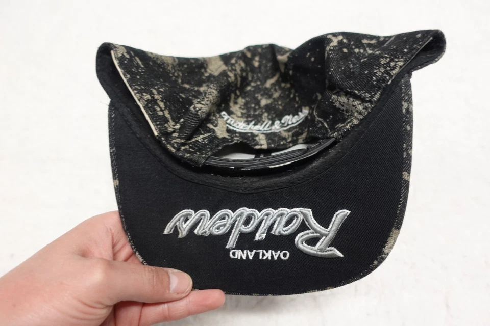 Кепка бейсболка Oakland Raiders черная серая NFL футбол Mitchell & Ness - Изображение 4 из 4