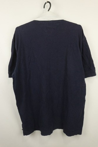 Tommy Hilfiger Blue/White Cotton Short Sleeve Medium Wash Collared Polo Shirt XL - Picture 10 of 18