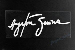 Silver Color Ayrton Senna Signature Car Auto Window Body ...