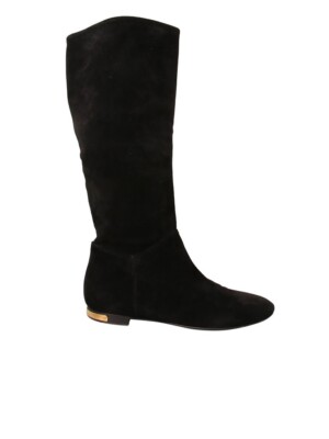 LOUIS VUITTON Suede Flat Boots (SIZE 37)
