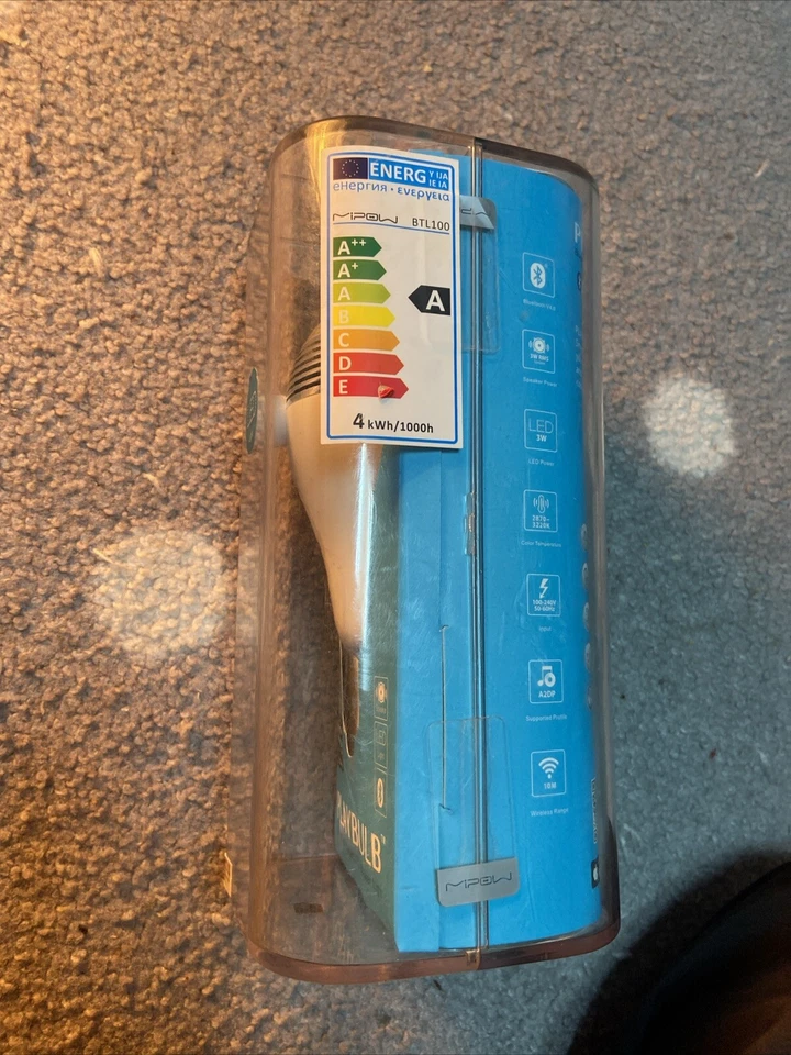 Mipow PLAYBULB Bluetooth Wireless Smart LED Speaker Light Bulb E27/26, BRAND NEW - Image 2 of 4