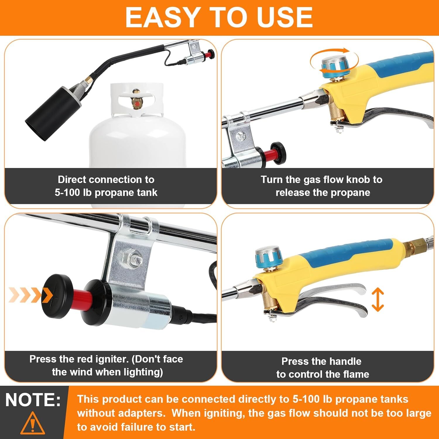 Connect 5100Lb Propane Tank High Output Self l… Propane Torch Weed