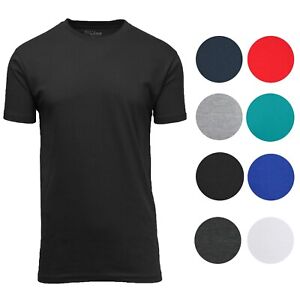 Mens Short Sleeve Brushed Cotton Regular Tee T-Shirt Summer Colors Cotton Blend - Click1Get2 Half Price
