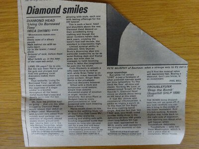 DIAMANT HEAD CLIPPING LEBEN AUF GELIEHENEN TIME SOUNDS MUSIKPAPIER REZENSION NEU OHNE BEDRUCK