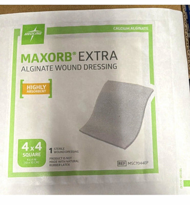 Medline Maxorb Extra Alginate Wound Dressing 10pk  4 x 4 Sterile MSC7044EP