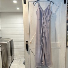 Nasty Gal Lilac Lavender Front Button Detail Spaghetti Straps Maxi Dress Size 2