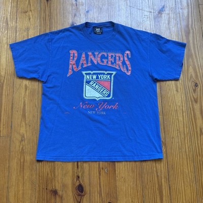 VTG 90s New York Rangers NHL Hockey T-Shirt Lee Sport Nutmeg Made In USA XXL