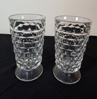 Vintage Mid Century Indiana Glass Colony Whitehall Footed Iced Tea Glasses Pair