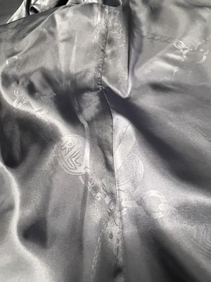 Lauren Ralph Lauren Coat XL Black Belted Wrap Waterfall Collar RLL