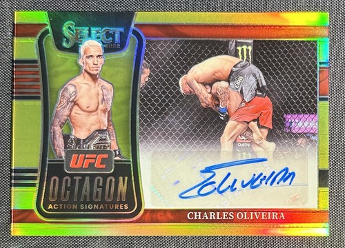 Charles Oliveira #OA-COV 2022 Panini Select UFC Octagon Action Signatures card