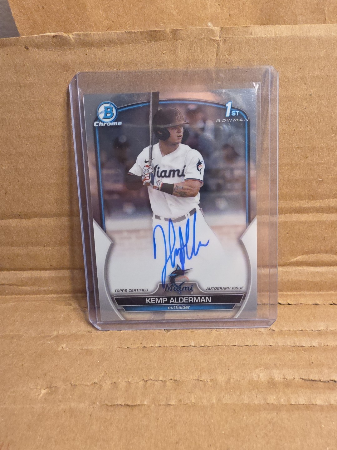 2023 Bowman Draft Chrome Prospect 1st Auto Kemp Alderman Star Prospect Spring!