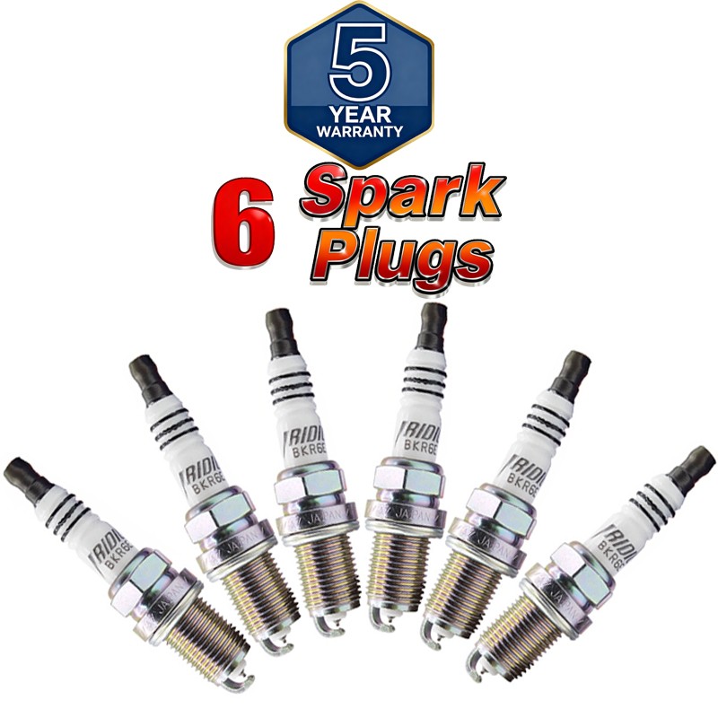 6PCS NGK Spark Plugs Set BKR6EIX 6418 Iridium IX UPGRADE Pre-Gapped NEW