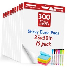 Thickened Sticky Easel Pad Large Chart Paper for 25 x 30 Inches 10 Pack