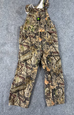 John Deere Bib Overalls Kids 7 Multicolor Mossy Oak Camo Outdoor Hunting Utility