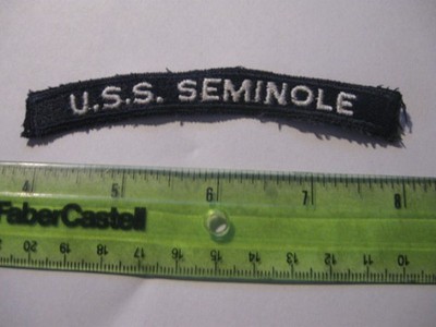 USN US NAVY USS SEMINOLE AT 65 or AKA 104 ARC ROCKER TAB Patch