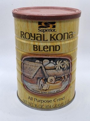 VTG NEW Superior Royal Kona Blend Coffee 1985 16oz. Superior Coffee Collectible 