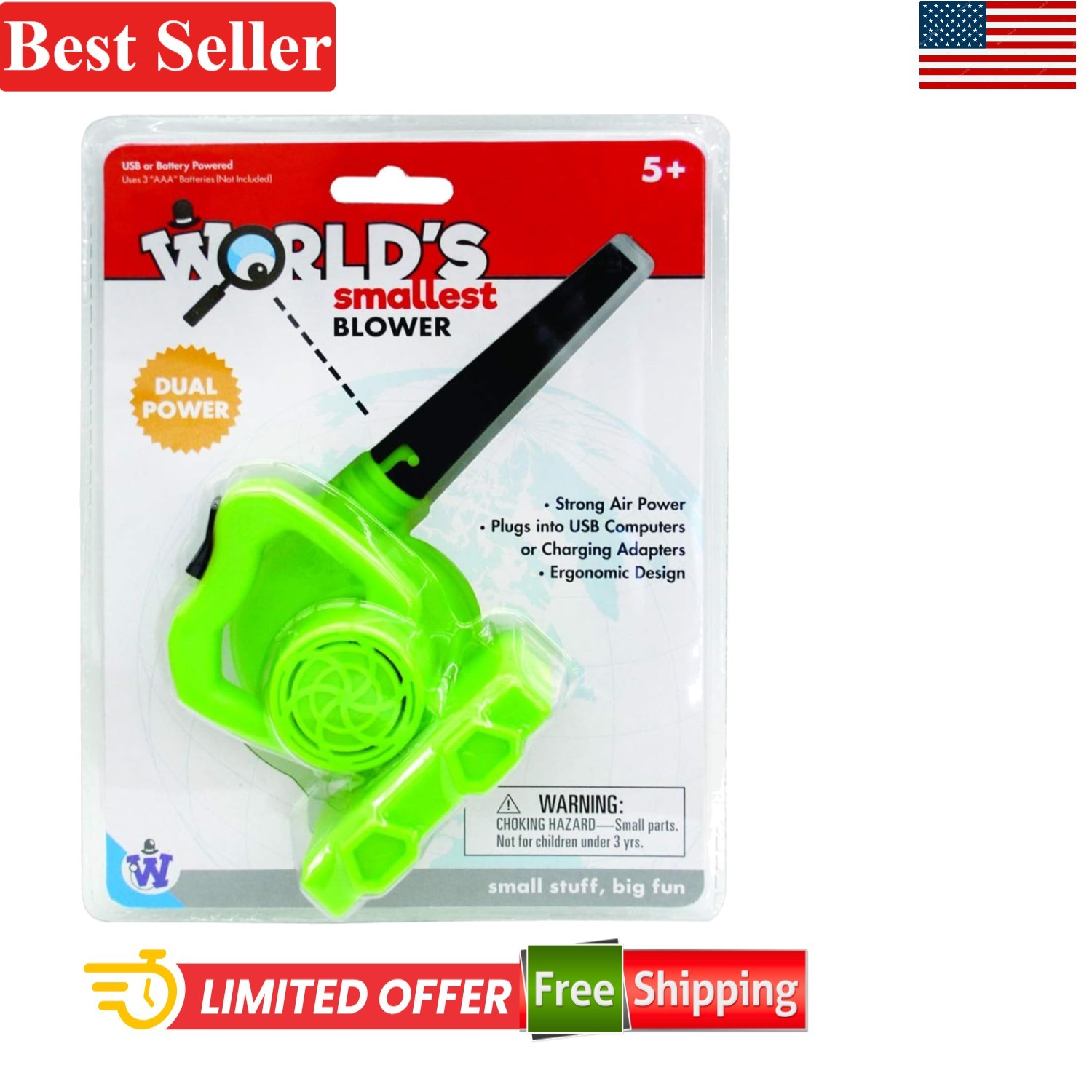 - Lightweight, Usb & Battery Powered Mini Gadget
