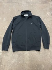 Comme des Garcons Play Jacket Mens Medium Black Track Full Zip Heart Eyes Logo