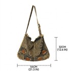 Vintage Distressed Denim Hobo Bag Women Rivet Studded Punk Shoulder Handbag — photo 4
