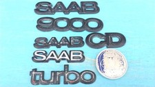 95 - 97 Saab Cd 9000 Turbo Badge Nameplate Trunk Badges Emblems Oem Complete Set