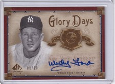 Whitey Ford Auto 08/10 New York Yankees 2005 Sp Legendary Cuts Glory Days #GD-WF
