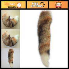 Natural Fox Tail Keychain - Authentic Fur Handbag Accessory, Tassel Ring Hook, C